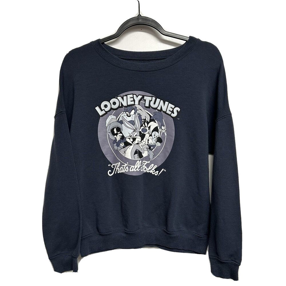 Women's Looney‎ Tunes  Sweatshirt Size Navy Blue S